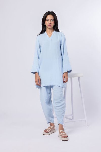 Dyed | Cheese Cloth | Kurta | GBP 30.00