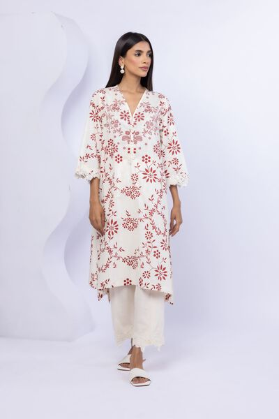 Embroidered | Crosshatch Poplin | Pants | GBP 17.00