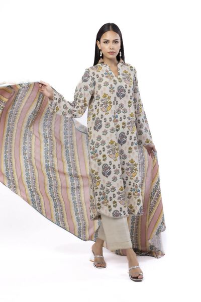 Printed | Khaddar | Tailored 3 Piece | GBP 40.00