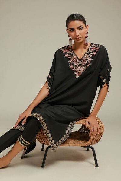 Embroidered | Raw Silk | 2 Piece Co-ord Set | Top and Bottom | GBP 60.00