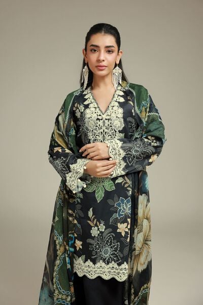 Embroidered | Satin | Fabrics 3 Piece | GBP 20.00