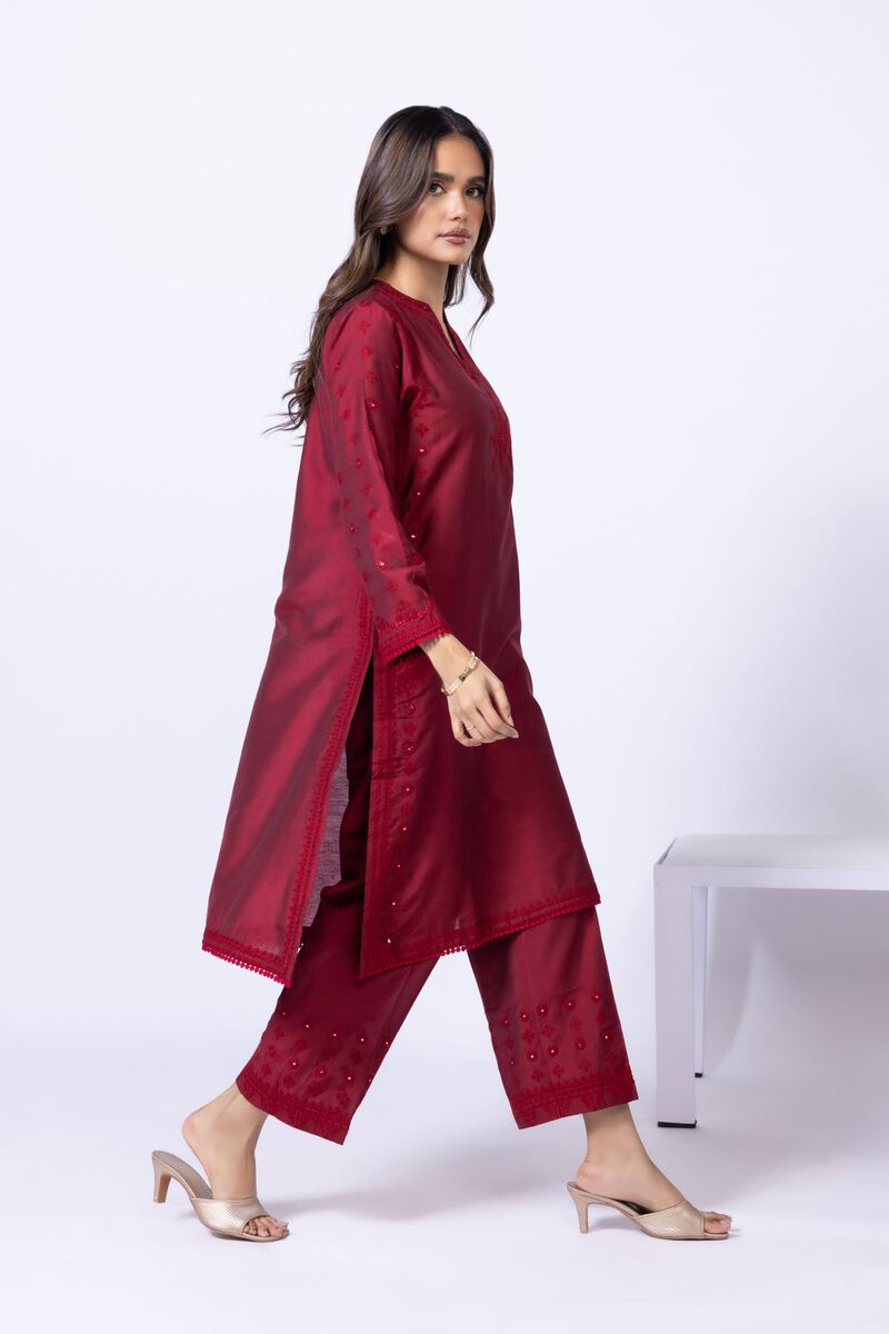 Embroidered | Raw Silk | Pants | null