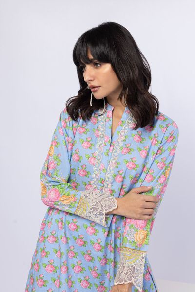 Embroidered | Crosshatch Raw Silk | Kurta | GBP 35.00