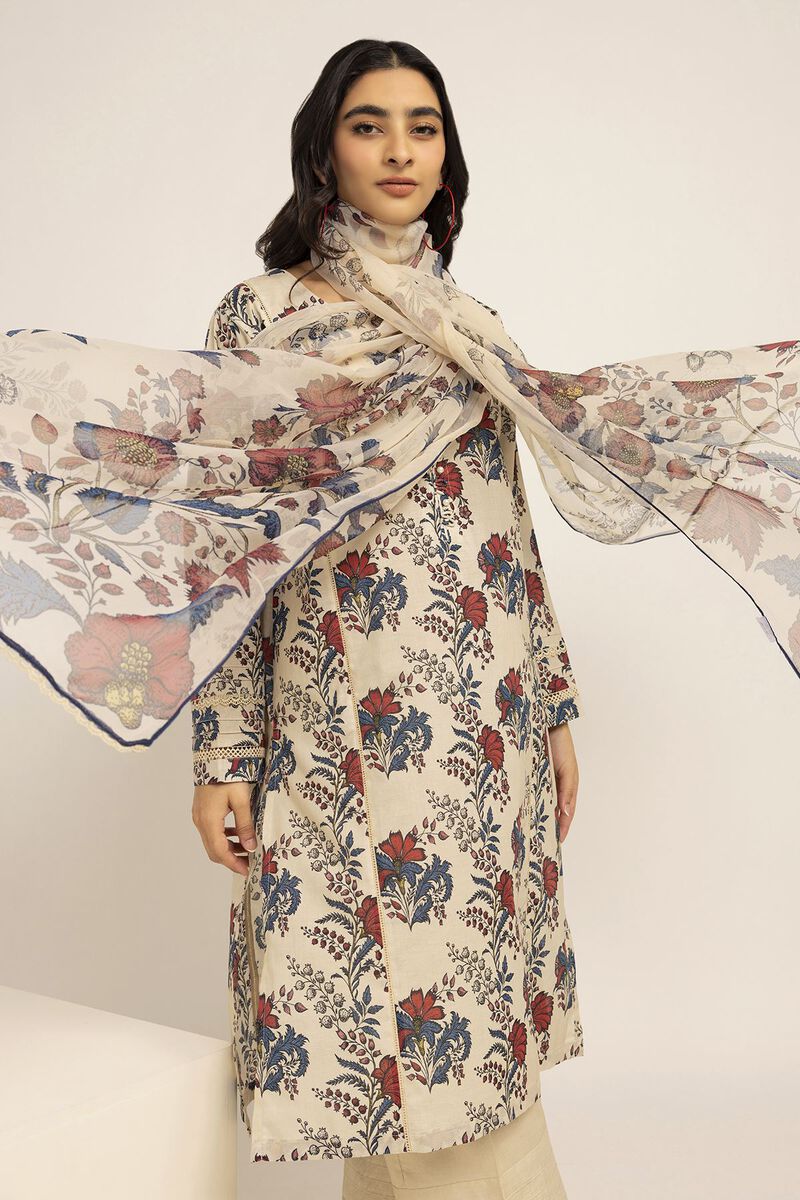 Printed | Cambric | Fabrics 3 Piece | null