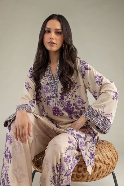 Printed | Viscose | Floral V-Neck Kurta | GBP 30.00