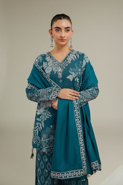 Embroidered | Polyester Silk | Geometric Threadwork Dupatta | GBP 30.00