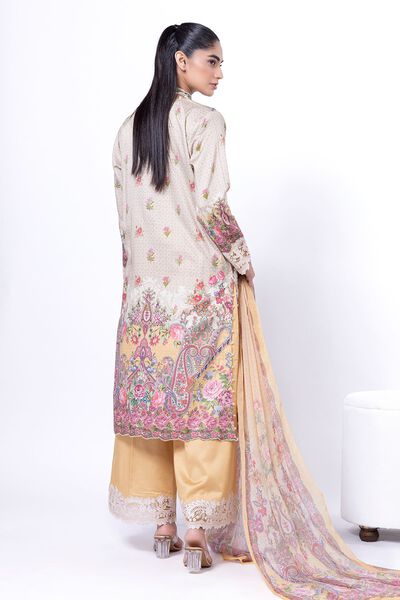 Embroidered | Cotton Satin | Tailored 3 Piece | GBP 35.00