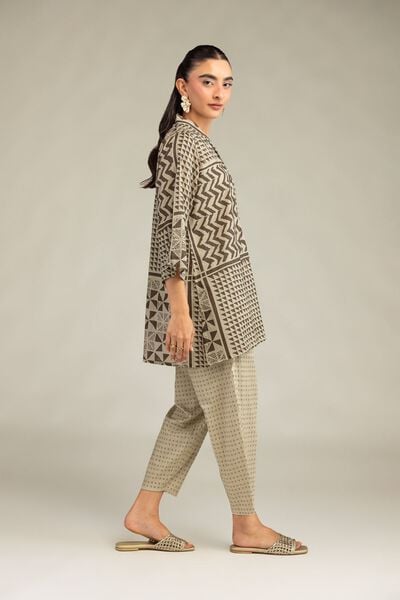 Printed | Cambric | Beige Printed Pants | GBP 25.00