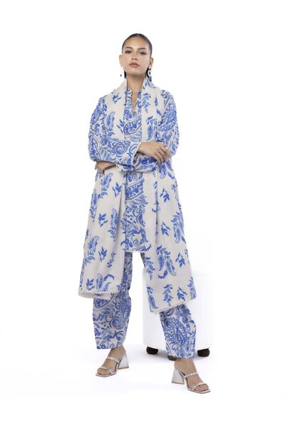 Printed | Khaddar | Tailored 3 Piece | GBP 40.00