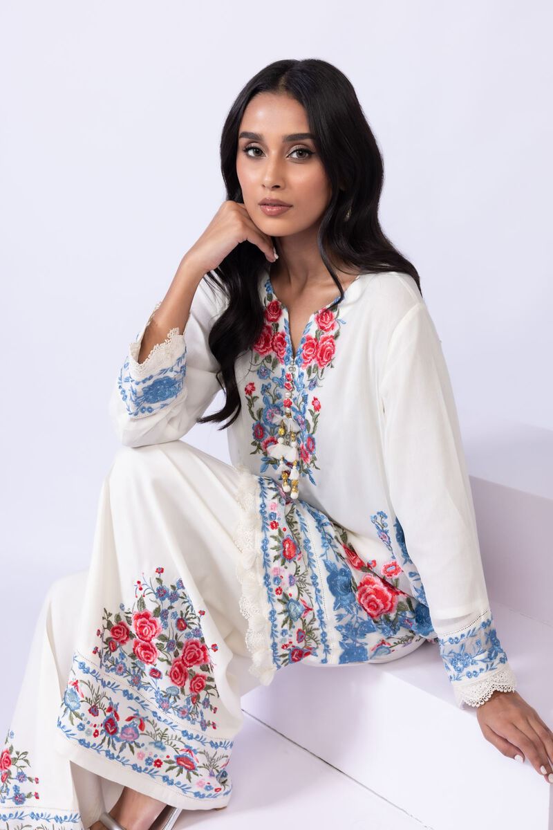 Embroidered | Polyester Crinkle Chiffon | Kurta | GBP 19.50