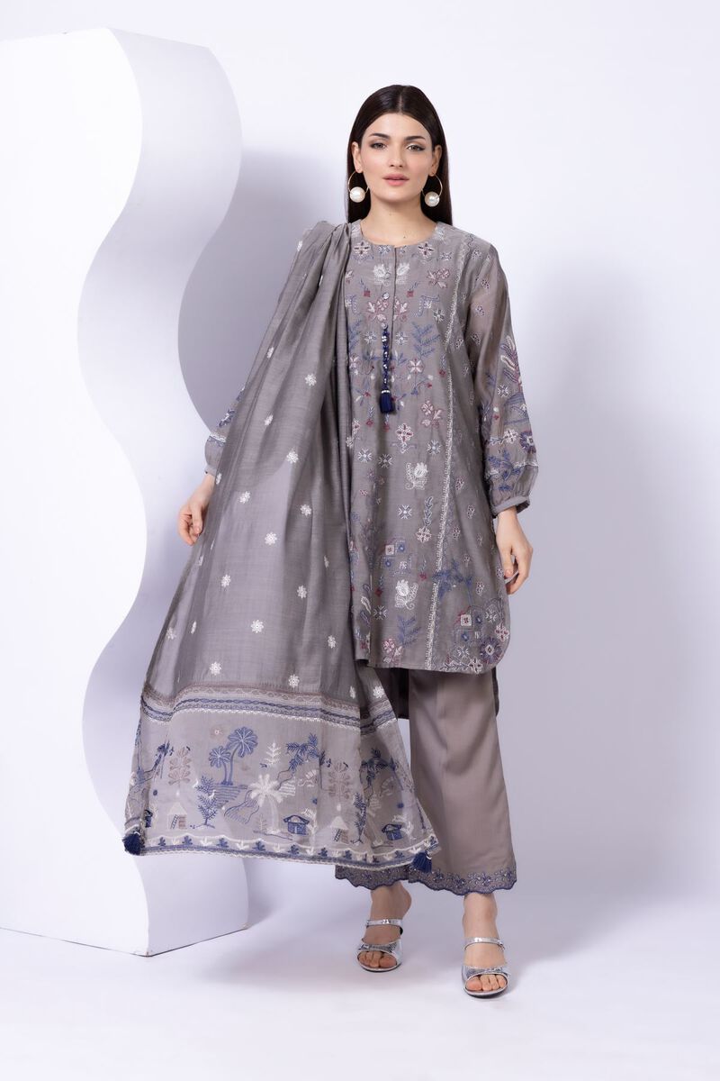 Embroidered | Paper Silk | Dupatta | GBP 25.00