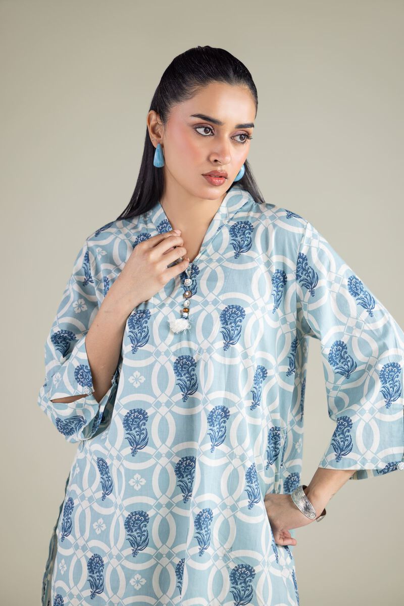 Printed | Cambric | Floral V-Neck Kurta | GBP 20.00