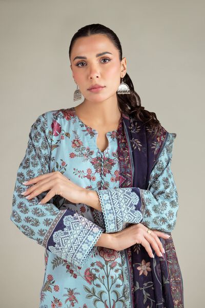 Embroidered | Cotton Dobby | Fabrics 3 Piece | GBP 28.00