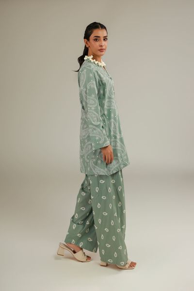 Cambric | Mint Farshi Shalwar | GBP 20.00