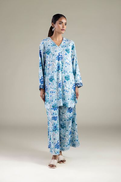 Embroidered | Viscose | Relaxed Floral Pants | GBP 7.50