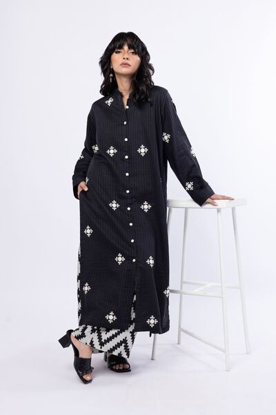 Embroidered | Double Layer Striped | Kurta | GBP 35.00