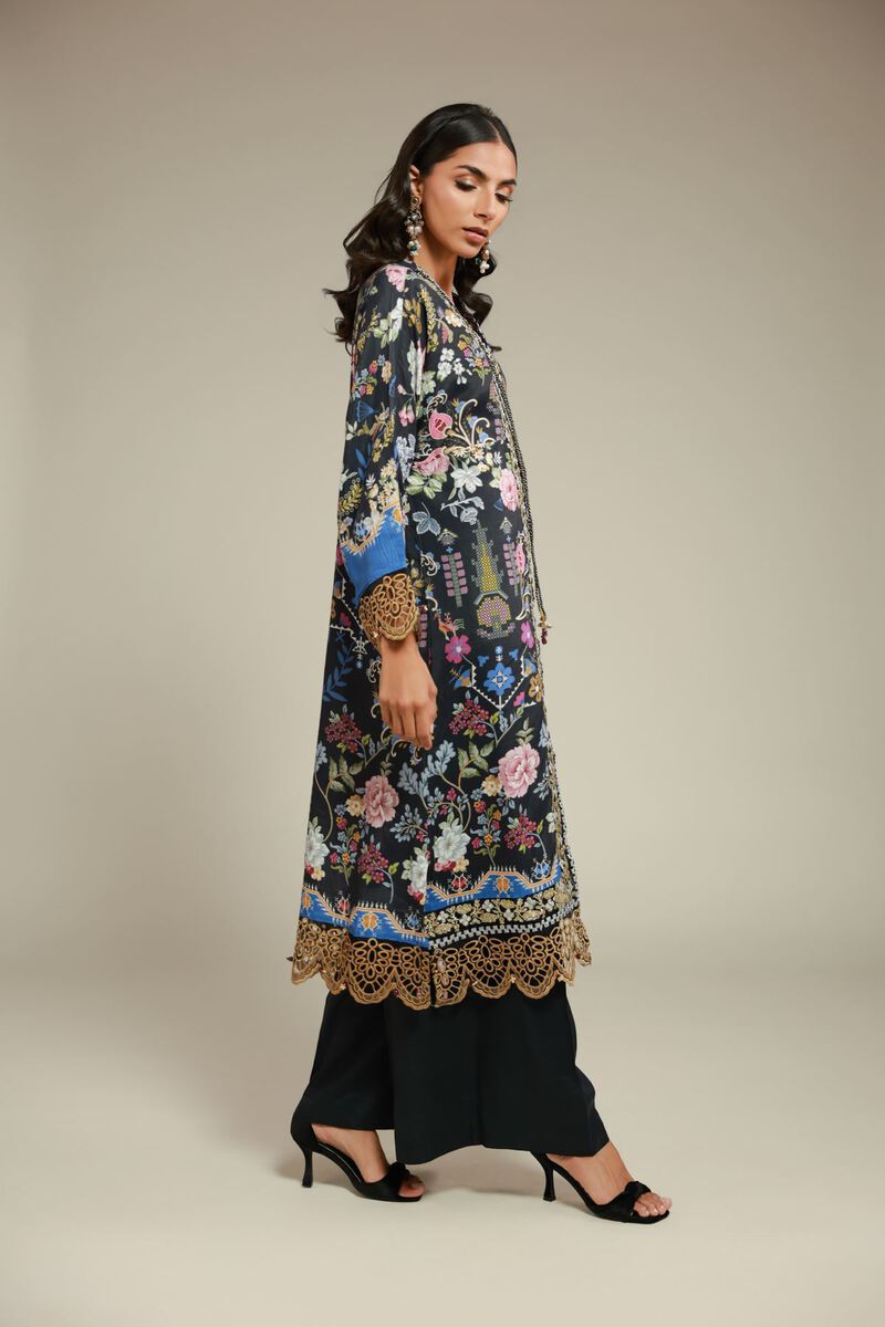 Embroidered | Raw Silk | 2 Piece Co-ord Set | Top and Bottom | null