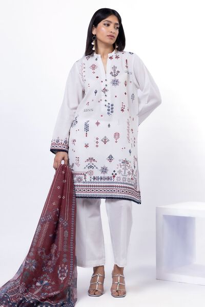Embroidered | Cambric | Fabrics 3 Piece | GBP 25.00