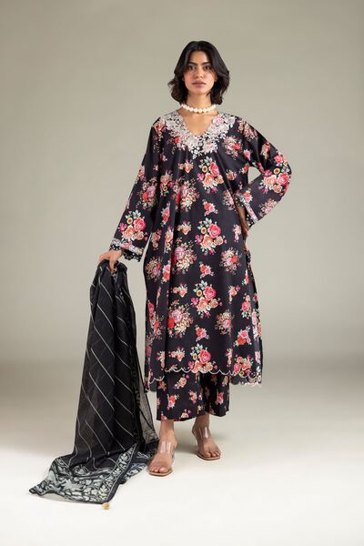 Embroidered | Cambric | Fabrics 3 Piece | GBP 24.50