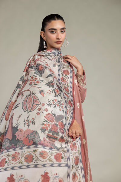 Embroidered  | Polyester Silk | Floral Silk Dupatta | GBP 20.00
