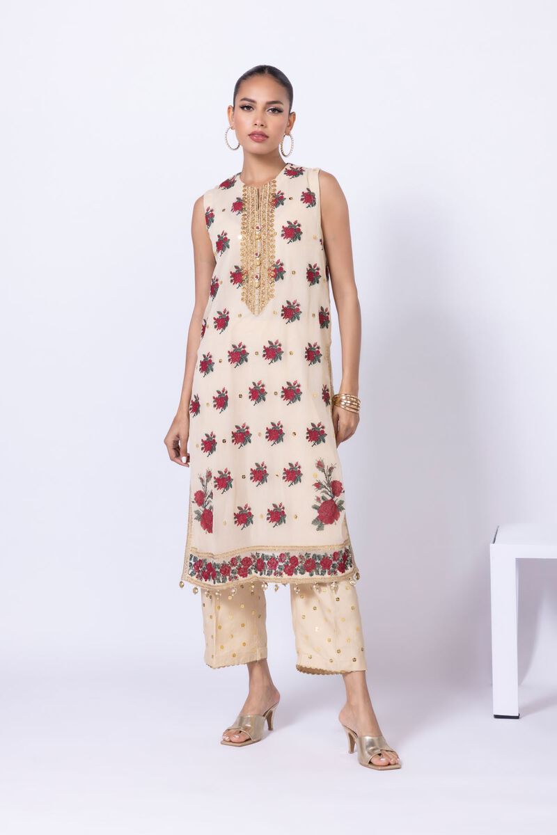 Embroidered | Polyester Crinkle Chiffon | Kurta | GBP 24.00
