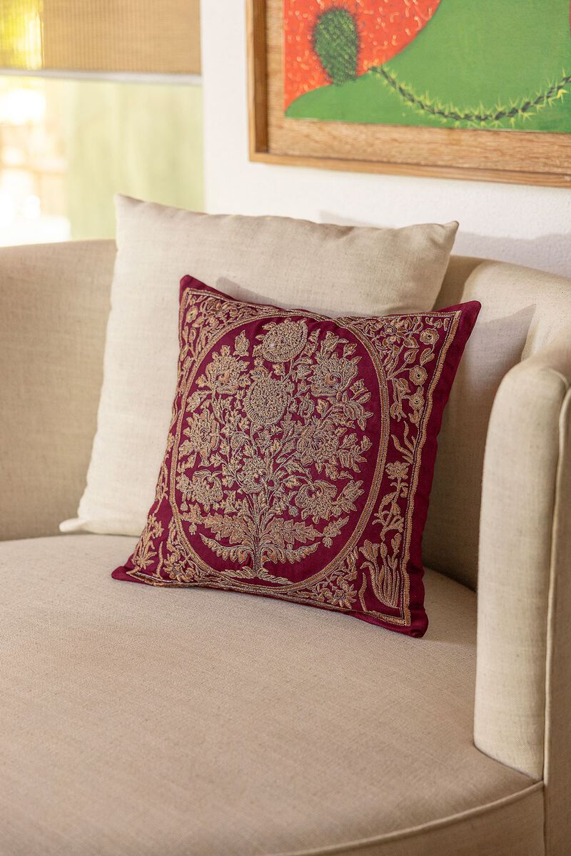 Cotton Duck | Embroidered | Cushion Cover | null