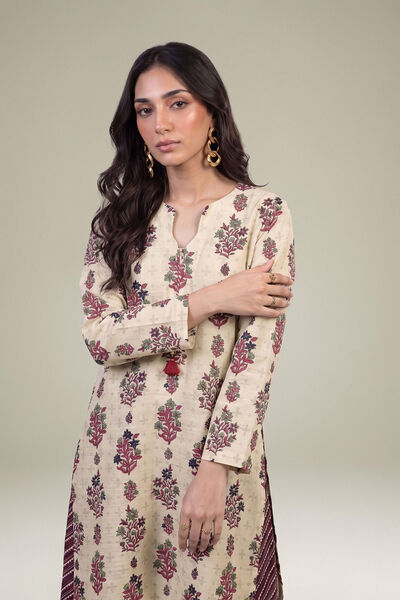 Printed | Light Khaddar | Longline Floral Kurta | GBP 30.00