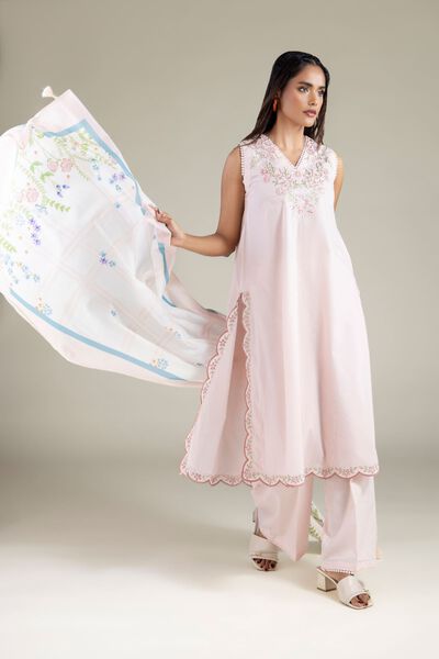 Embroidered | Cotton Dobby | Pants | GBP 20.00