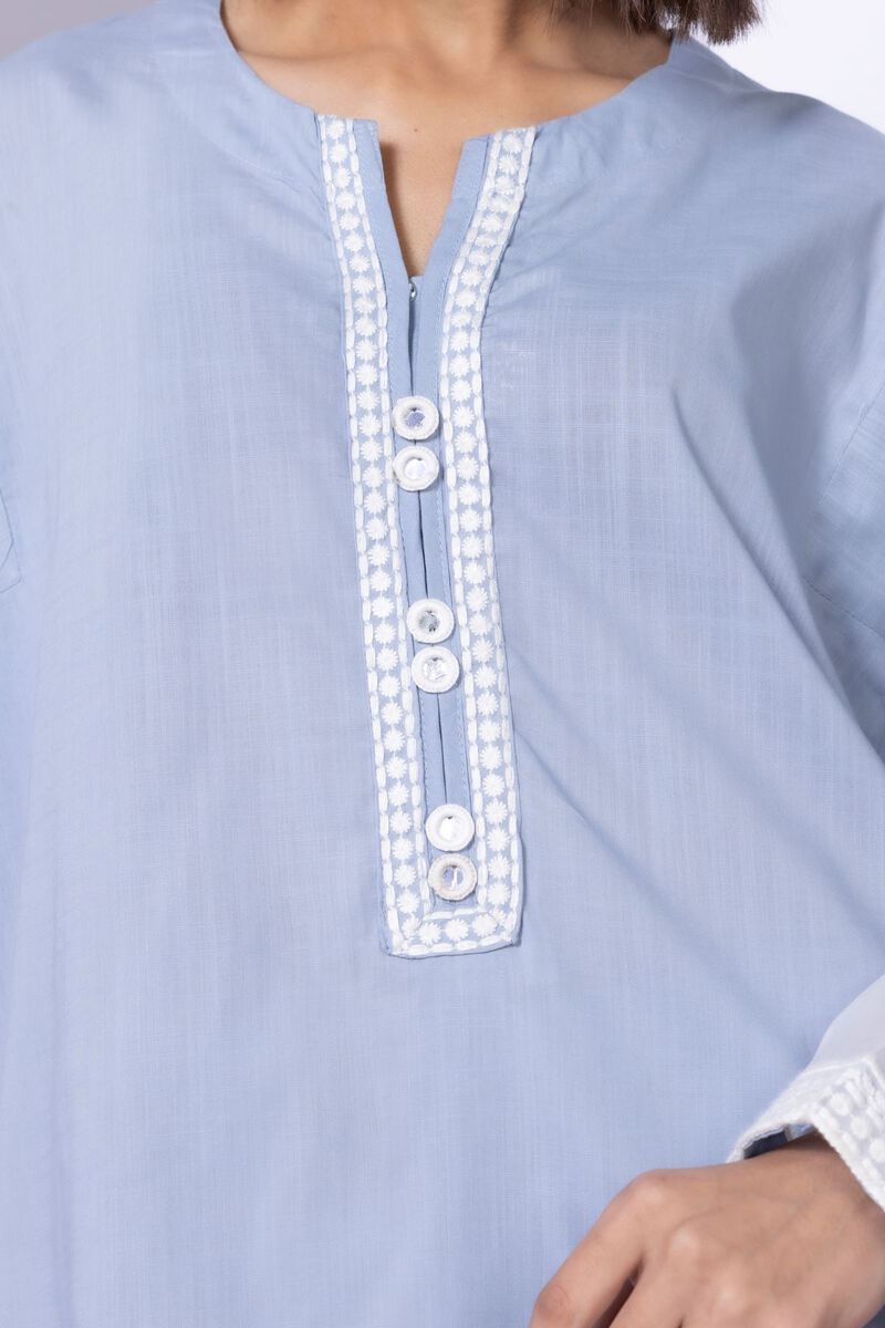 Embroidered | Crosshatch Poplin | Kurta | GBP 15.00