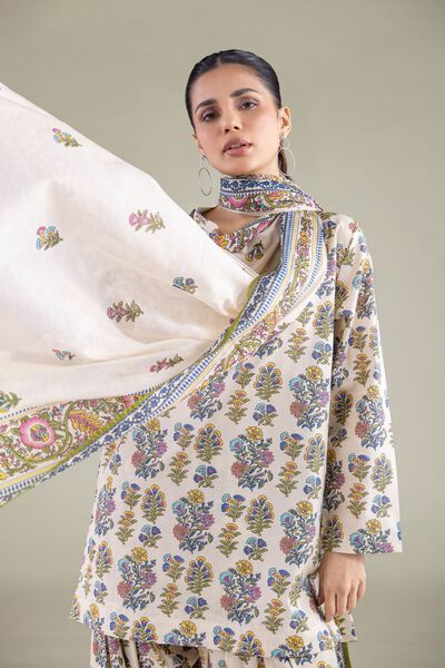 Printed | Lawn | Mughal Motif Dupatta | GBP 7.50