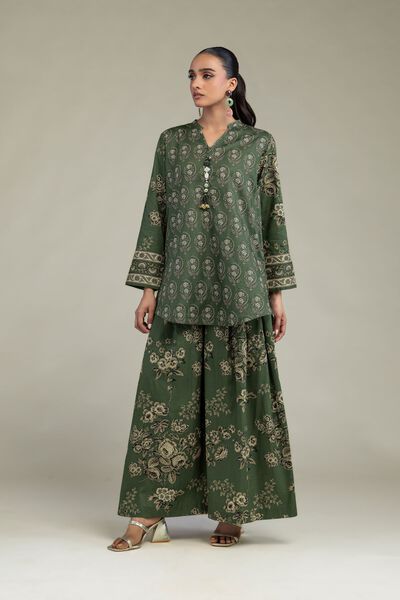 Printed | Cambric | Green Floral Pants | GBP 25.00