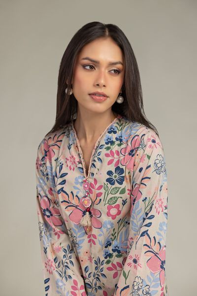 Printed | Cambric | Short Floral Kurta | GBP 30.00