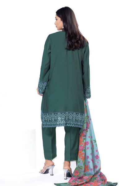Embroidered | Dull Raw Silk | Fabrics 3 Piece | GBP 27.50