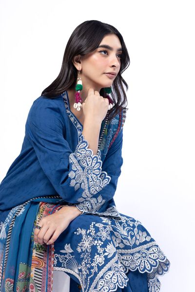 Embroidered | Cotton Dobby | Fabrics 3 Piece | GBP 40.00