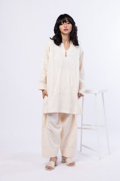 Embroidered | Double Layer Striped | Kurta | GBP 35.00