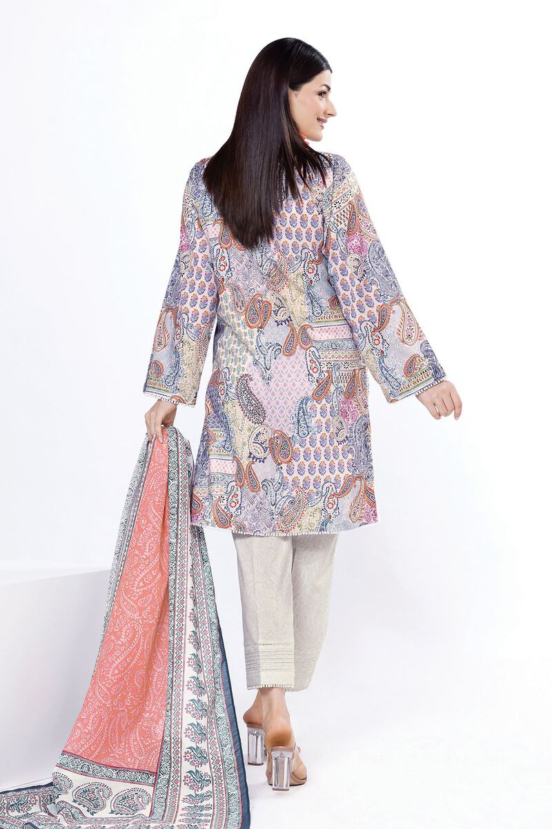 Printed | Slub Lawn | Fabrics 3 Piece | GBP 17.50