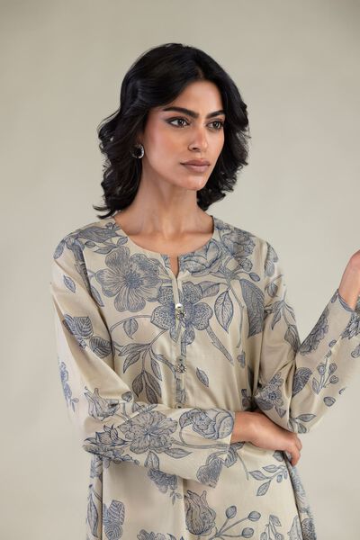 Embroidered | Cambric | Floral Longline Kurta | GBP 21.00