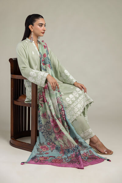 Embroidered  | Polyester Silk | Silk Floral Dupatta | GBP 20.00