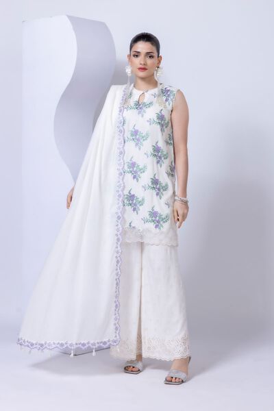 Embroidered | Crosshatch Raw Silk | Kurta | GBP 60.00