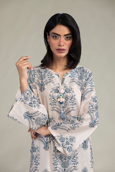 Embroidered | Cambric | Floral Printed Kurta | GBP 30.00