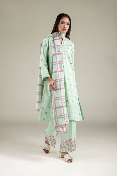 Embroidered | Cotton Dobby | Pants | GBP 25.00