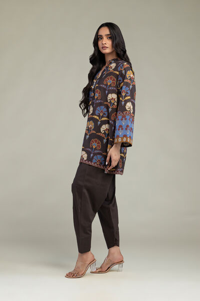 Printed | Cambric | Brown Cambric Shalwar | GBP 25.00