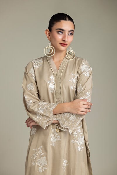 Embroidered | Raw Silk | Embroidered Silk Kurta | GBP 60.00