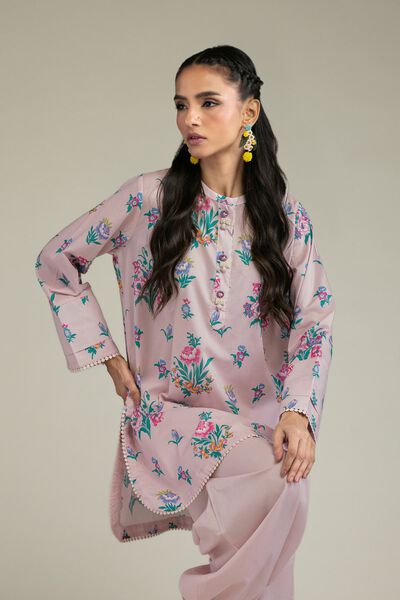 Printed | Cambric | Short Pink Kurta  | GBP 20.00