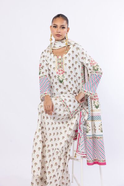 Printed | Crosshatch Poplin | 3 Piece Co-ord Set | GBP 100.00