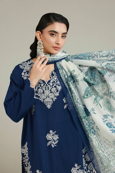 Embroidered | Cambric | Fabrics 3 Piece | GBP 45.00