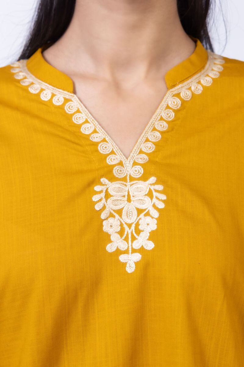 Embroidered | Crosshatch Poplin | Kurta | GBP 10.00