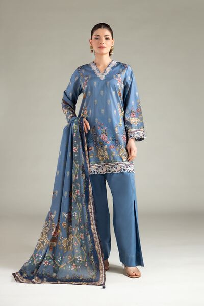 Embroidered | Jacquard | Fabrics 3 Piece | GBP 40.00