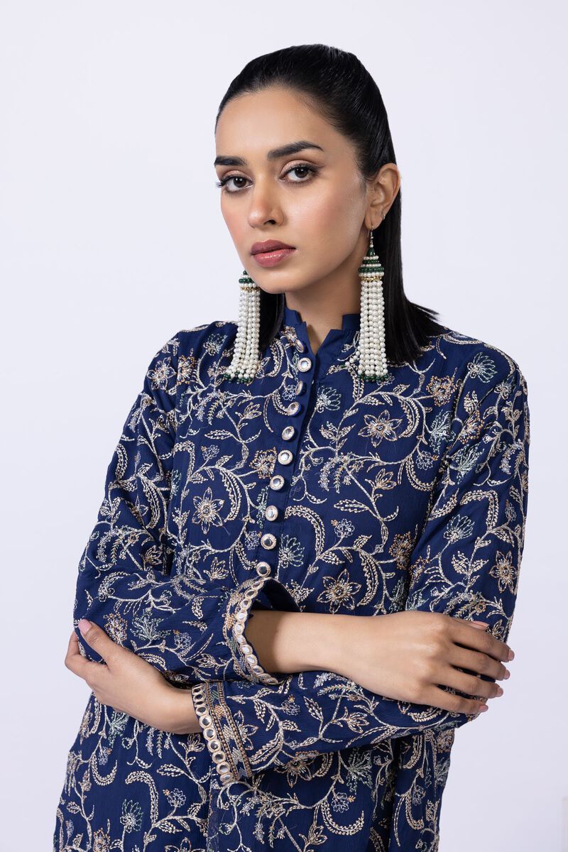 Embroidered | Polyester Crinkle Chiffon | Kurta | GBP 30.00