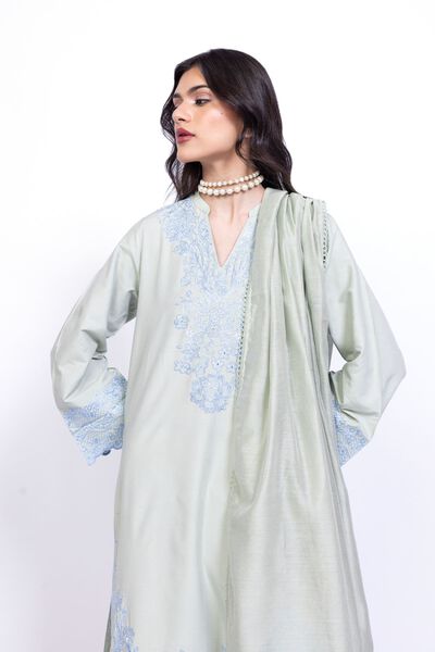 Embroidered | Cotton Net | Dupatta | GBP 20.00